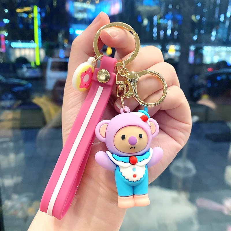 

New Cute Cartoon Little Bear Keyring Student Backpack Pendant Car Seat Keychain Givegirlfriend Keychains Christmas Birthday