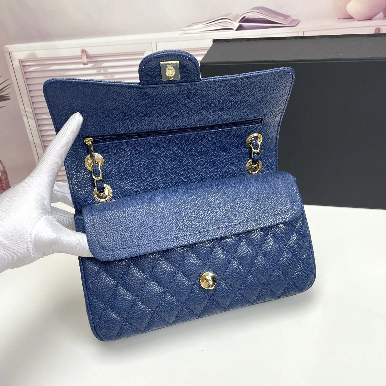 

Ladies New Classic Chains Crossbody Bags Famous Brand Luxury Designer Shoulder Bags For Women Fashion Caviar Tote High Quality