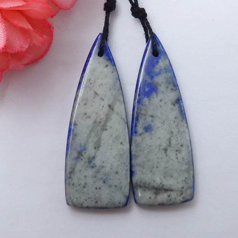 Женские Ювелирные сережки из натурального Lapis Lazuli полудрагоценные камни