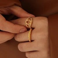 fashion high density brass electroplating womens ring jewelry devils eye adjustable opening retro unique