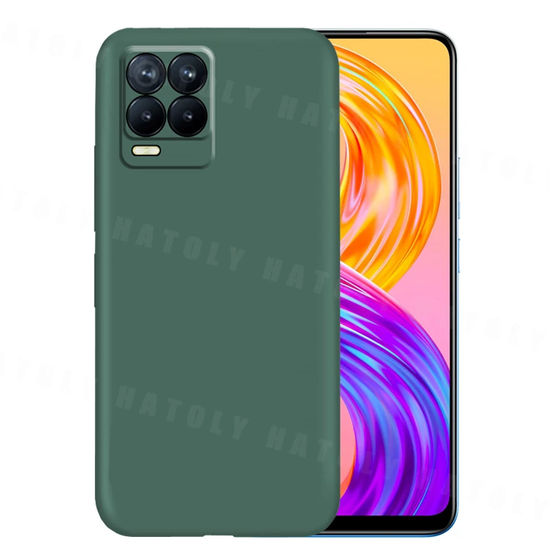 

Чехол для Realme 8 Pro, чехол для Realme 8 Pro, противоударный Оригинальный жидкий силиконовый защитный чехол из ТПУ для телефона Realme 8 Pro
