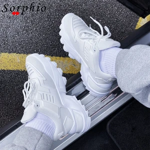 2021 new arrivals brand design lace up women sneaker flats shoes woman fashion brand design pink white breathable mesh hot sale free global shipping