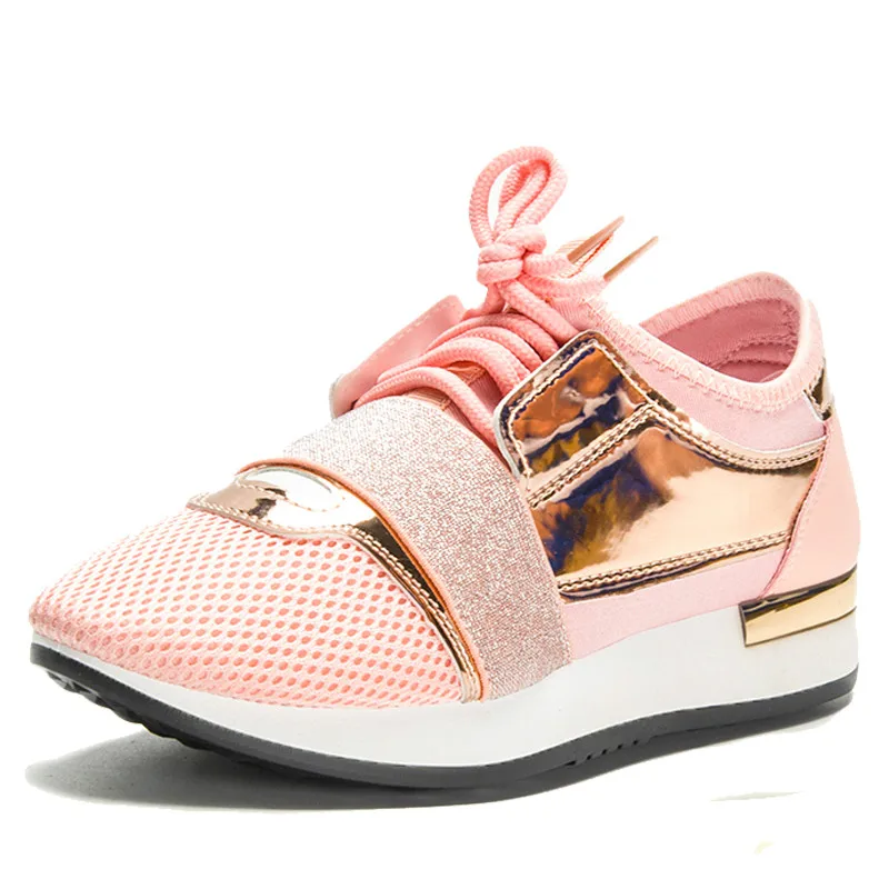 

Женские кроссовки; Chaussure Femme; Женская повседневная обувь; Новинка 2019 года; Весенняя модная обувь из искусственной кожи на платформе; 889