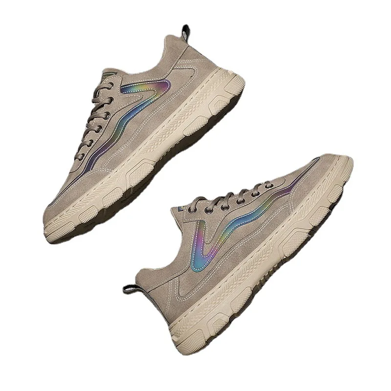 

2021 Ранняя осень Новая лаконичная стильная кожаная повседневная обувь для мужчин дышащая неглубокая повседневная обувь водонепроницаемые ...