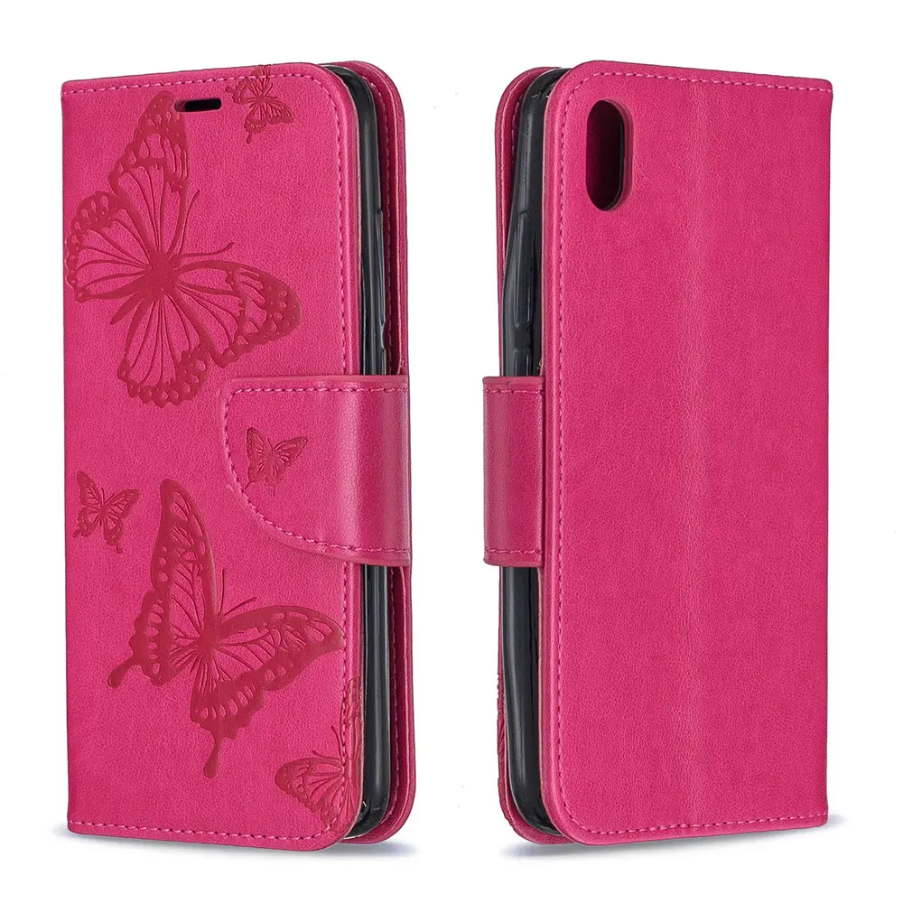 Простой Чехол-книжка с бабочкой для телефона Xia mi 9T A2 Lite Red 6 7 7A K20 Pro Note кожаная