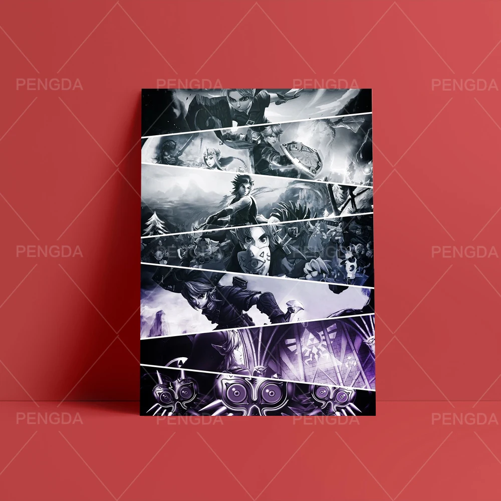 

Home Decorative Canvas HD Prints Japan Anime Fight Painting Modular Fight Black White Pictures Wall Art Poster Artwork No Framed