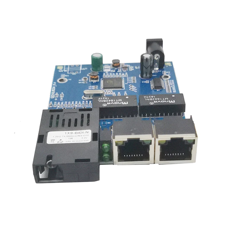 10/100/1000 м гигабитный медиаконвертер 1 sc 2 rj45 волоконно оптический ethernet