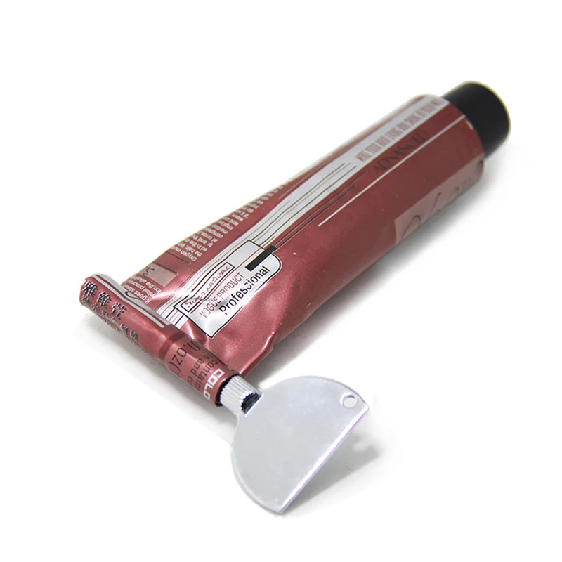 Toothpaste Tube Squeezer Key Shape Metal Hair Color Dye Cosmetic Oil Paint Dispenser Bathroom Accessories |