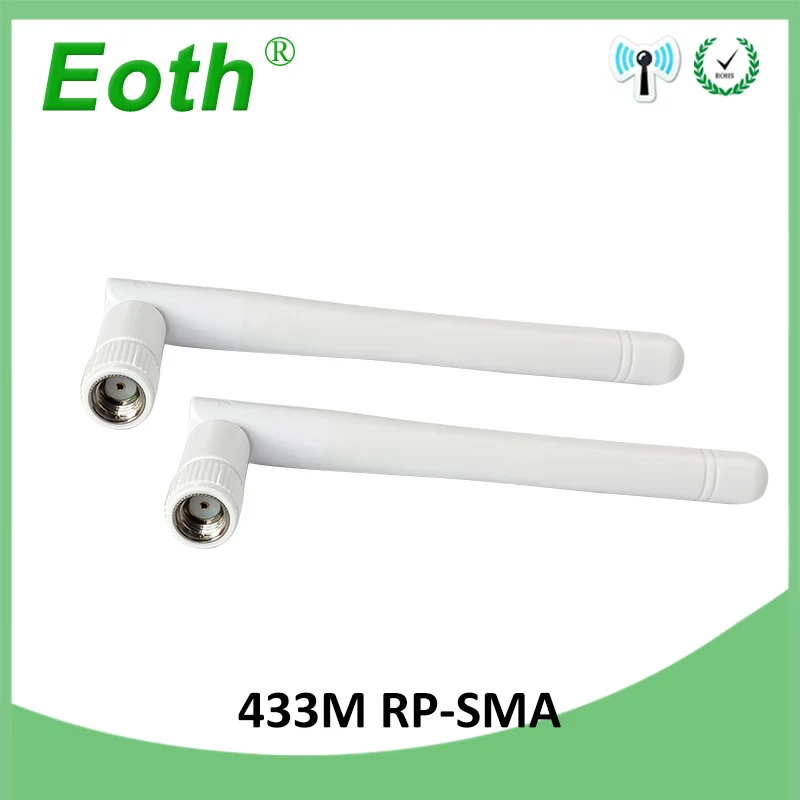 EOTH 200pcs 433mhz antenna 3dbi sma female lora antene pbx iot module lorawan signal receiver antena high gain