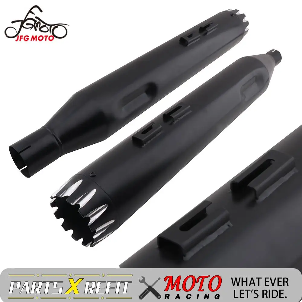 

For Harley Bagger Models Dresser Road King Electra Street Glide 2017-2021 Motorcycle Chrome Exhaust Pipe With Mounting Hardware