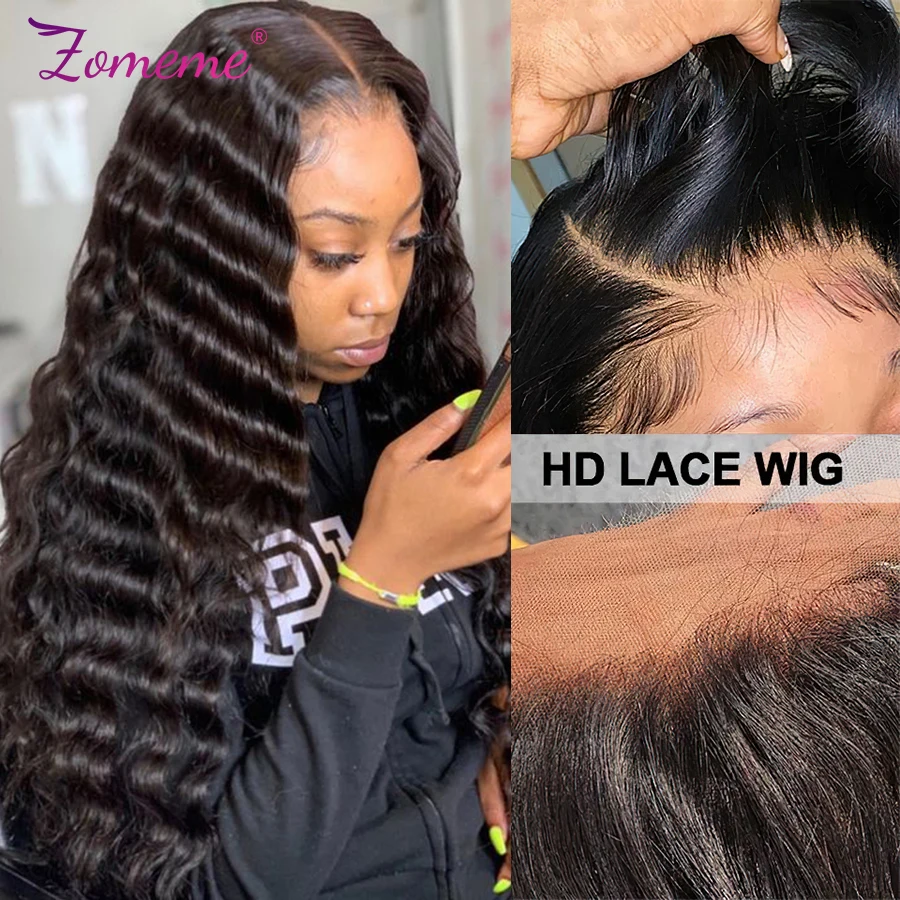 

13x4 HD Transparent Lace Frontal Wig Brazilian Lace Front Human Hair Wigs For Women 250 Density Loose Deep Wave Wig Siyun Show