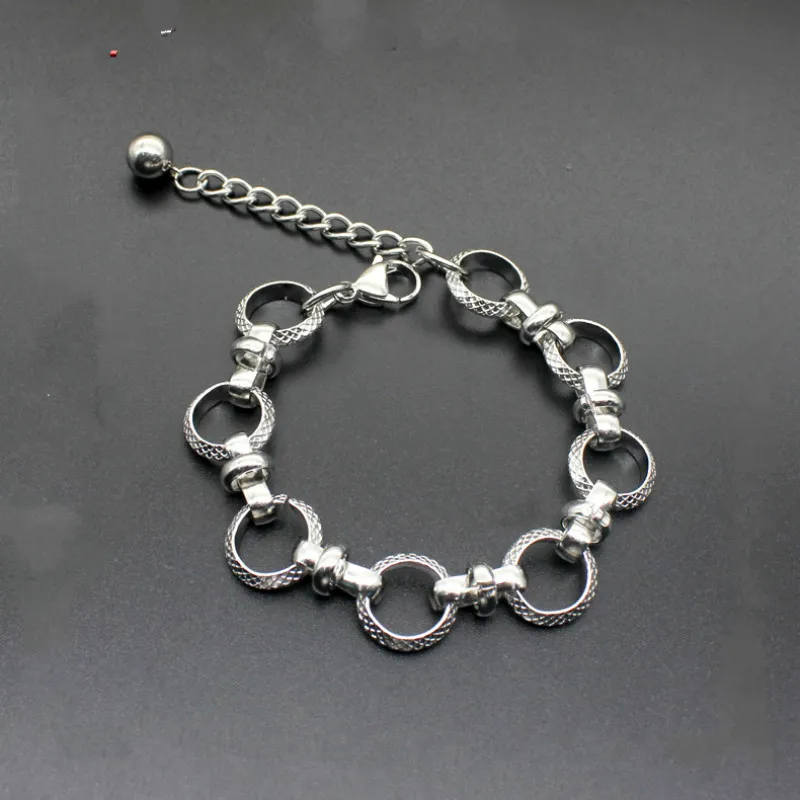 

Hot Sale Adjustable Extension Chain Bracelet 316L Stainless Steel Circle Beaded Bracelet for Men Women Minimalist Jewelry Gift