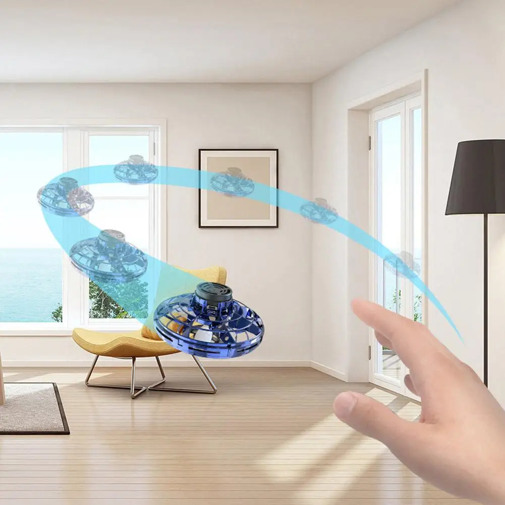 Online RC Aircraft Spinner Route Rotary Gestual Control De Juguete Mini Drone Helicóptero 360 ° Giratorio Con Luz LED Brillante