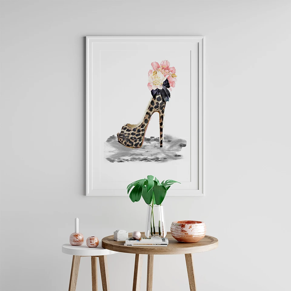 Модный скандинавский Плакат цветы холст живопись акварельные растения