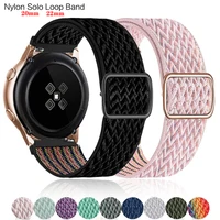 20mm 22mm watch strap for samsung galaxy watch 4active 23 45mm46mm42mm gear s3 elastic nylon loop huawei gt 2 2e pro band