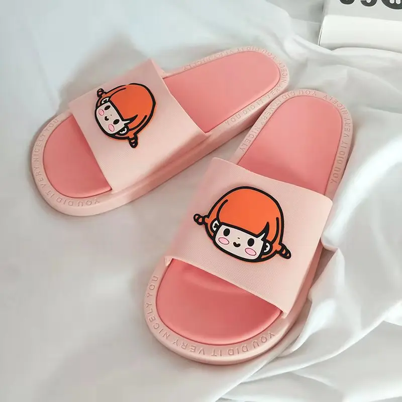 

2021 sandals and slippers female summer home non-slip bathing home cute bathroom outer wear couple slippers male