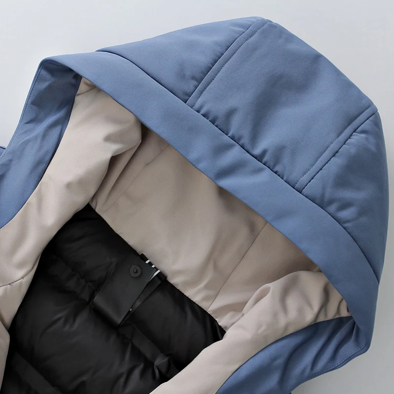 

Men Jacket 2020 New Winter Men Parka Big Pockets Casual Jacket Hooded Solid Color cken And Warm hooded Outwear Coat Size 6XL