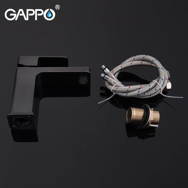 GAPPO смесители для умывальника черный водопад кран ванной краны воды на бортике