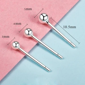 100% 925 пробы, серебряные ювелирные изделия, бисер, блестящие серьги-гвоздики, чистое серебро 925 пробы, Серьги Brincos Pendientes de plata