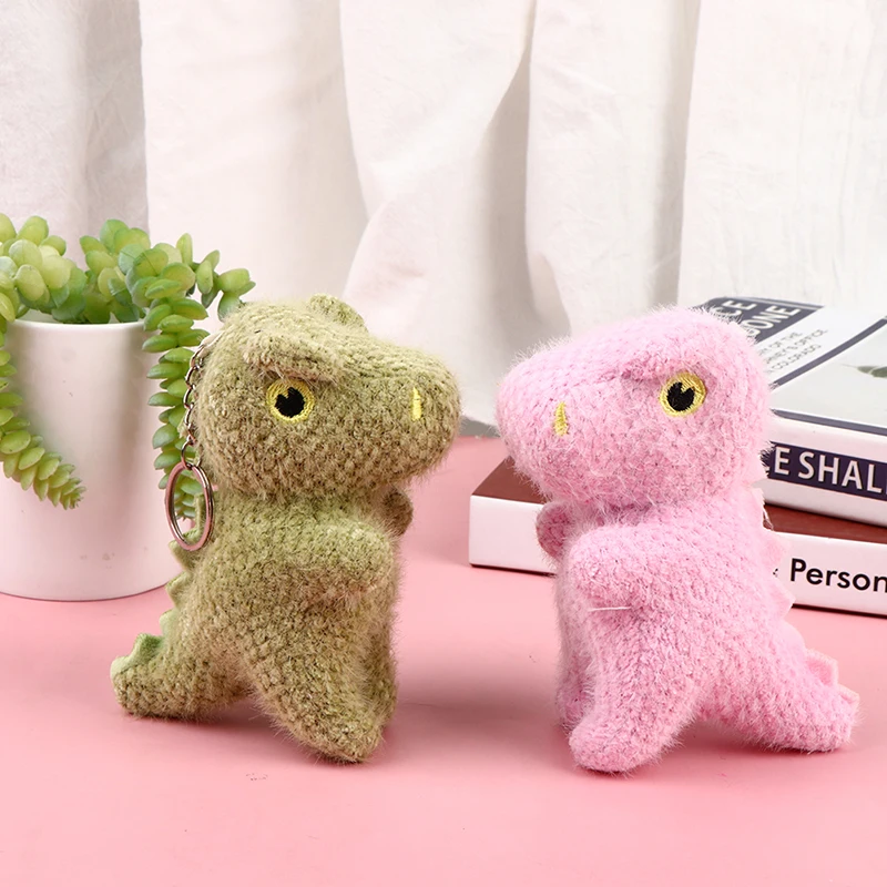 

1 шт. Милая пушистая кукла динозавра 12 см кулон T-Rex Рождественская плюшевая игрушка брелок подарок