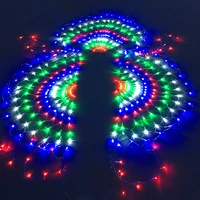 led peacock mesh christmas curtain string light 3m 8 modes fairy garden lights garland for home outdoor wedding party decoration