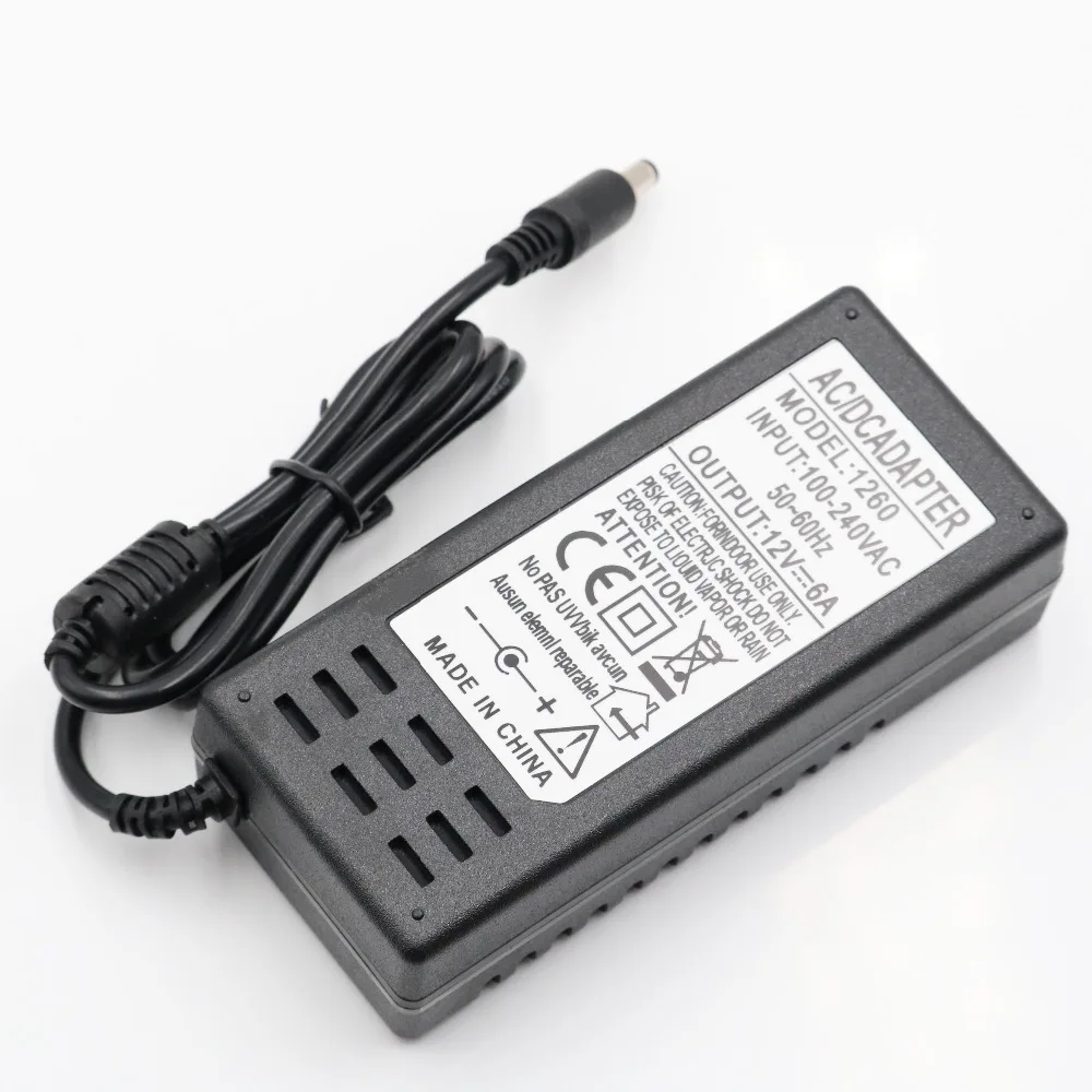 12 V 6A Питание DC12V адаптер 6A трансформатор переменного тока 110V 220 V 220 V DC/DC 12 вольт 12В преобразователь для Светодиодные ленты