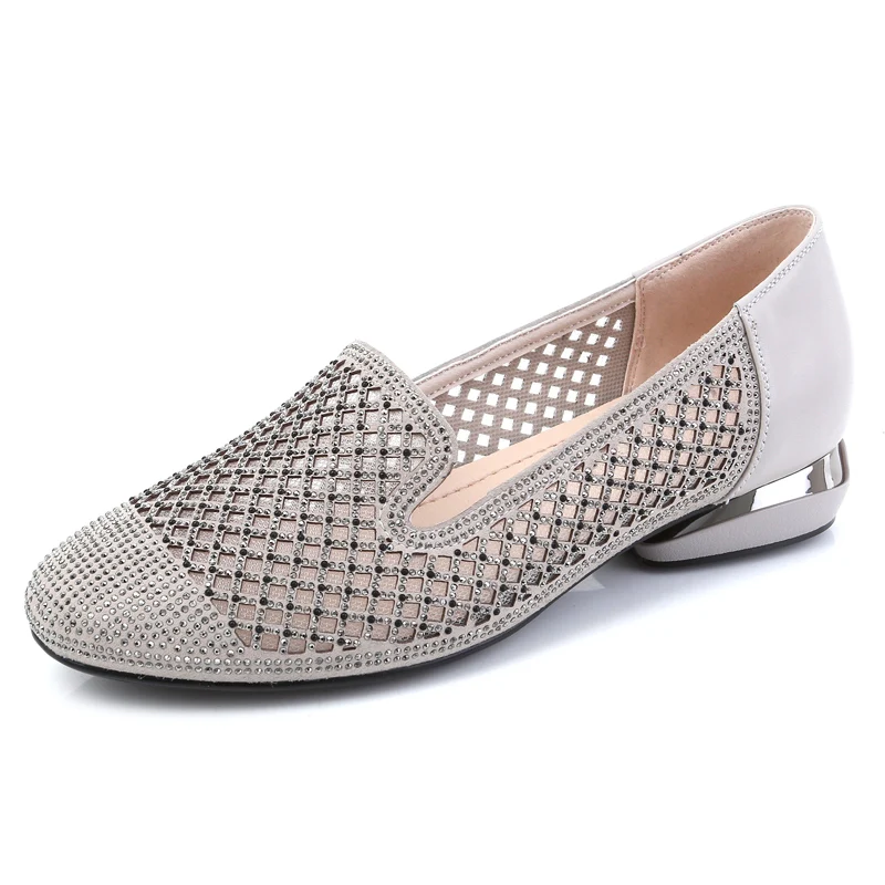 

GKTINOO/2021 г.; Летние модные туфли-лодочки из натуральной кожи с перфорацией; Женская обувь на низком квадратном каблуке; Женская офисная обувь ...