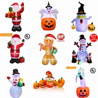 ourwarm halloween christmas inflatable yard decorations with rotating led lights for indoor outdoor yard garden decorations