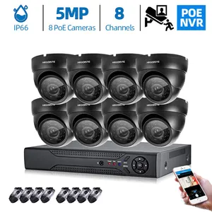 Камера видеонаблюдения hkixdiche, инфракрасная камера ночного видения, 8 каналов, 5 МП, POE, NVR, Xmeye, 5 Мп