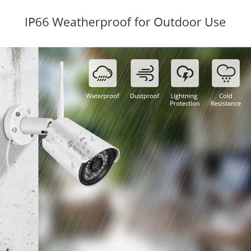 Defeway 8CH H.265 + Wifi PoE NVR системы видеонаблюдения 1080P HD CCTV Системы с 1 ТБ HDD 4 шт. 2.0MP ИК