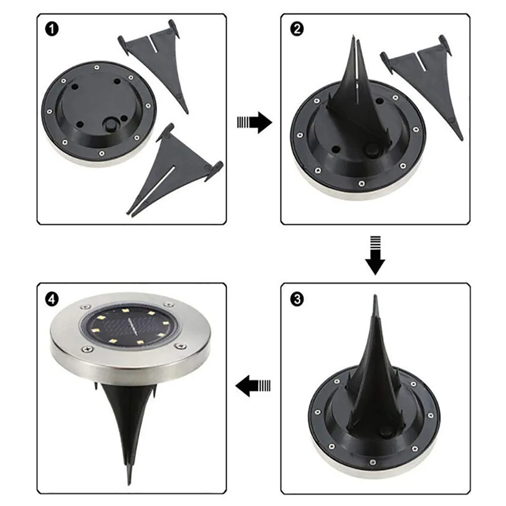 Солнечный подземный светильник водонепроницаемый садовый дорожный для двора