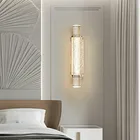 Простой светодиодный настенный светильник в стиле постмодерн, роскошная хрустальная лампа для гостиной, креативная стеклянная настенная лампа для коридора, вестибюля отеля