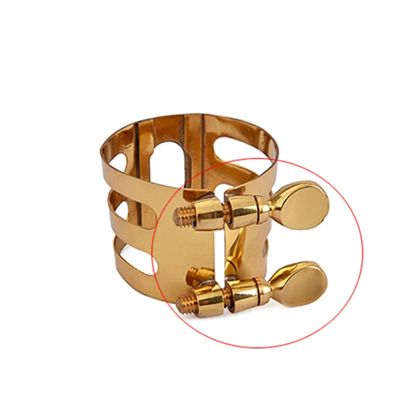 Альт мундштук для саксофона Лигатура клип застежка золото медь с одним винтом