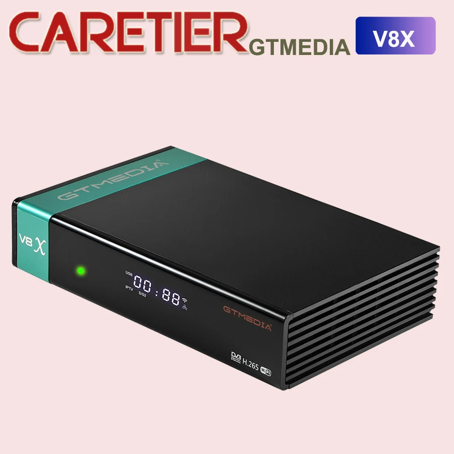 

1PC [Genuine] GTMedia V8X Full HD 1080P DVB-S/S2/S2X Receiver Support MARS PowerVu,Bisskey H.265 Built-in Wifi, V8 Nova Upgrade