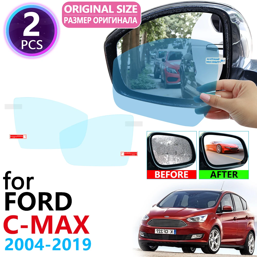 

Для Ford C-MAX mk1 mk2 Focus C MAX Grand CMAX 2004 ~ 2019 полное покрытие для зеркала заднего вида противотуманная непромокаемая противотуманная пленка аксессуар...
