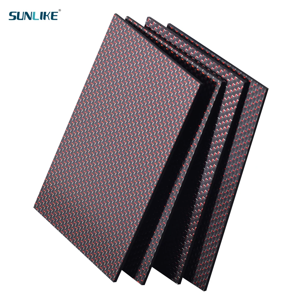 Высокопрочная плата из углеродного волокна 3k 400x500 мм, красная, серебристая, матовая поверхность толщиной 0,5 мм, 1 мм, 1,5 мм, 2 мм, 2,5 мм, 3 мм, 4,0 мм