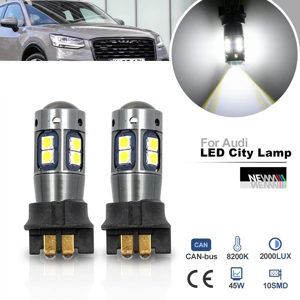 

Светодиодные дневные ходовые огни для Audi Q2, 2016-up, без ошибок Canbus, PW16W, PW24W, PWY24W светодиодный дневные ходовые огни, лампа DRLs, налобный фонарь, пар...