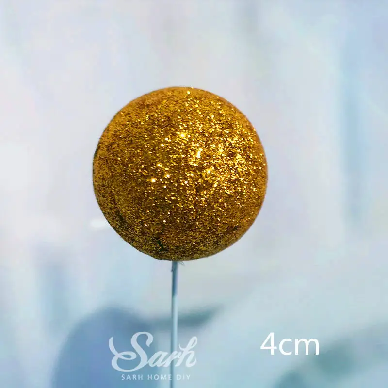 6pc 4cm gold Золотые, серебряные лазерные воздушные шары с облаками «С Днем Рождения», топпер для торта, вечерние украшения, десерт, прекрасные подарки - Цвет: 6pc 4cm gold