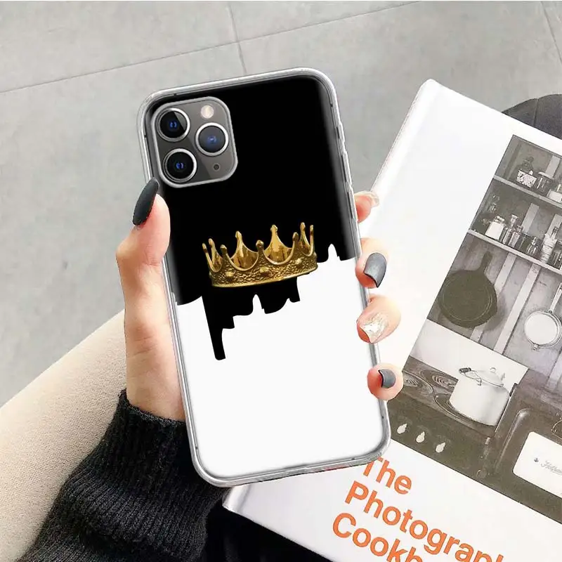 TR227-10 Чехол для влюбленных King queen для Apple iphone 11 Pro XS Max XR X 7 8 6 6S Plus 5 5S SE 10 десять подарочных силиконовых чехлов для телефона - Цвет: TR227-10