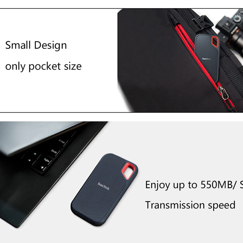Sandisk Тип C SSD 250 ГБ 500 1 ТБ 2 USB3.1 внешний твердотельный накопитель Портативный