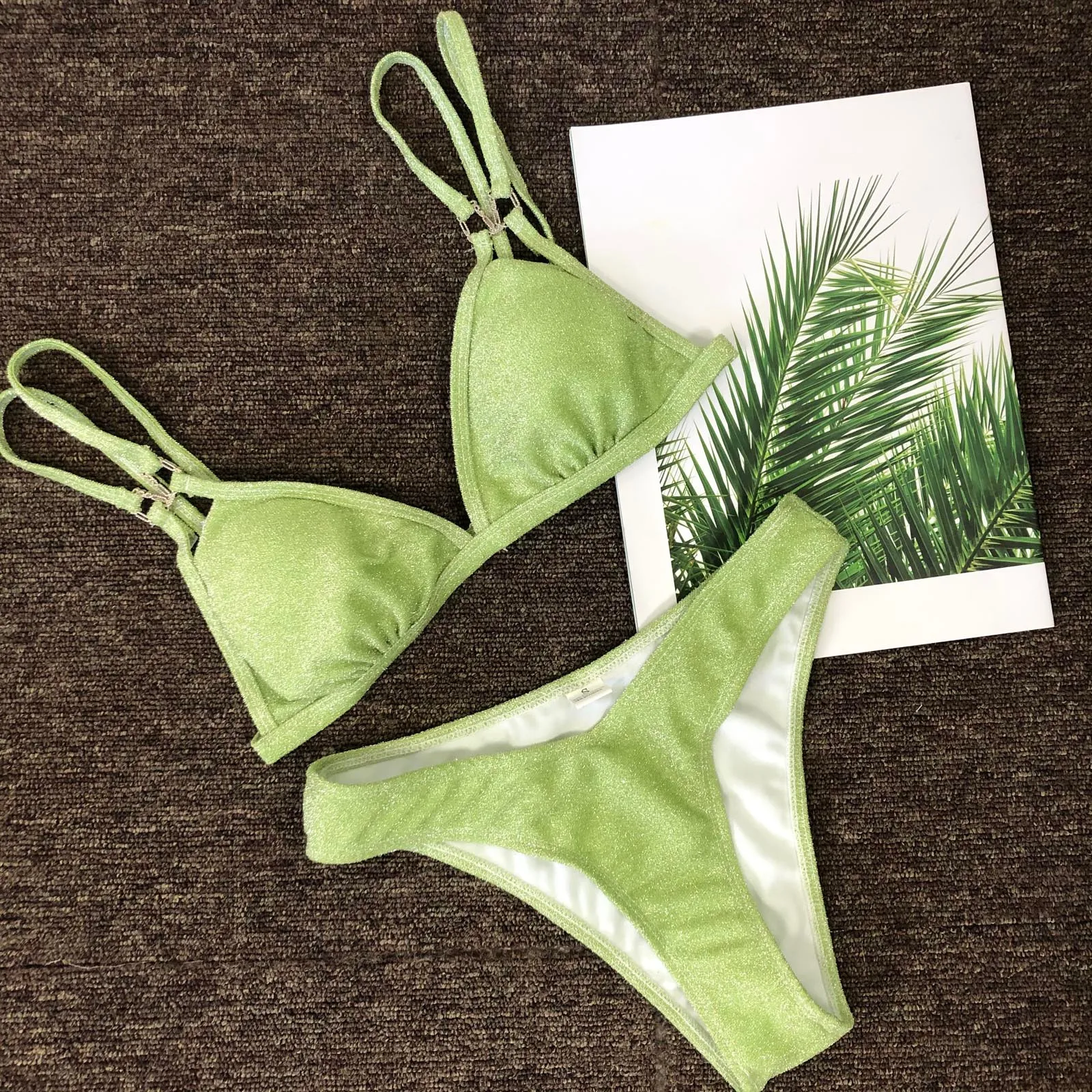 

Bikini 2020Women's Sexy Beautiful Solid Color Two-Piece Swimsuit Bikini Swimming Swimwear Swimsuit Swimwear Brazilian Biquini