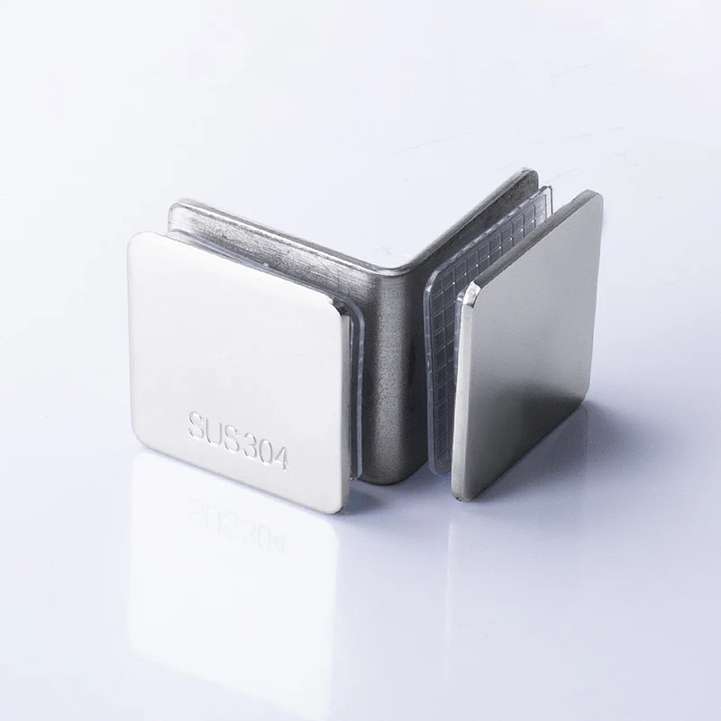 Хромированный зажим из нержавеющей стали с фиксированным стеклом 304 для ванной