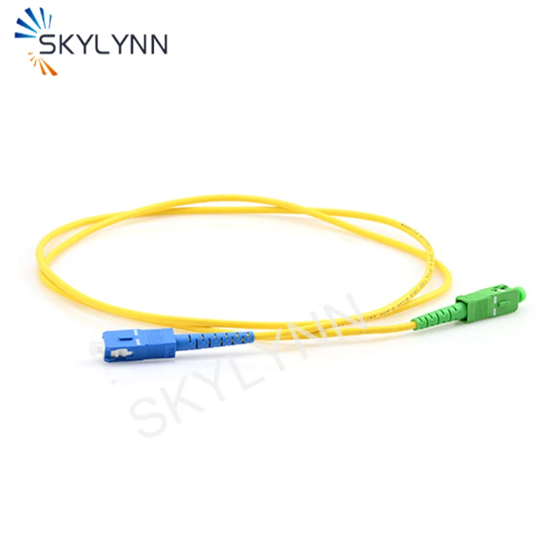 50PCS Optical Fiber Patch Cord SC APC To SC UPC Connector, 2 Meter SM G652D/G657A1/G657A2 SX Core 3.0mm LSZH Jacket Jumper Cable