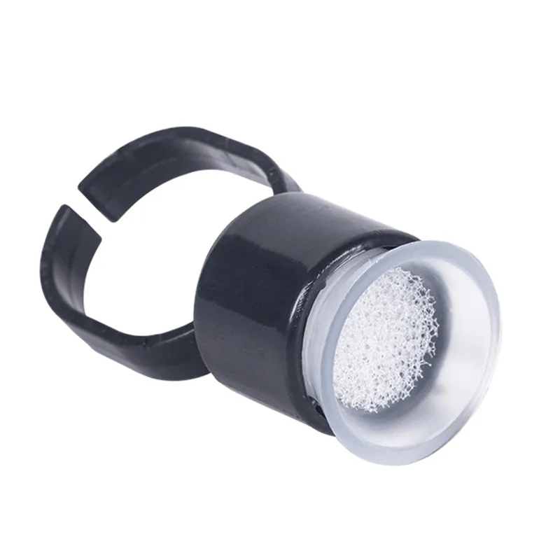 100 шт. Пластик татуировки кольцо чёрный пигмент чашка с губкой используется для