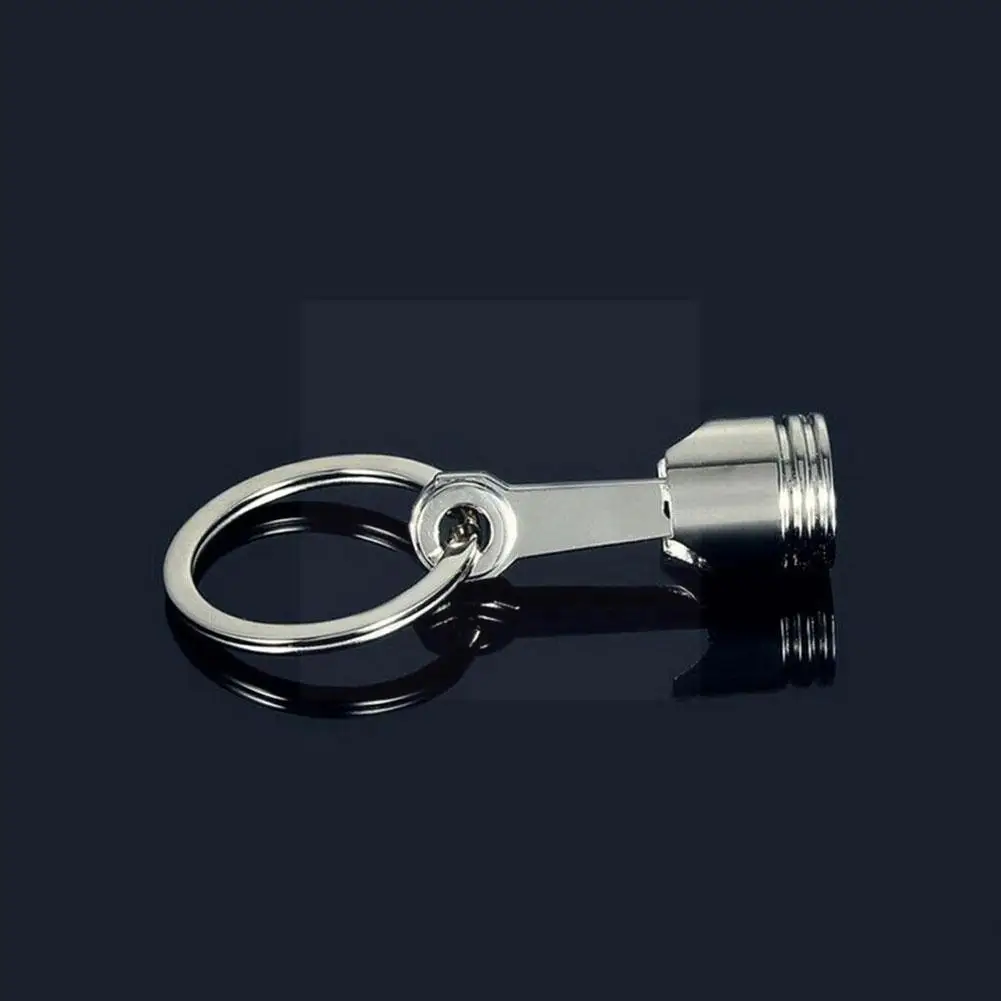 

Zinc Alloy Engine Silvery Piston Key Ring Chain Keychain For Men Available Gift Silver Color European Fob Key Wholesale Tri T6X1
