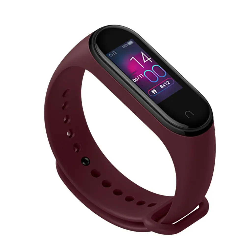 Red wine Original Xiaomi Mi Band 4 Smart Miband 3 Color Screen Bracelet Heart Rate Fitness Tracker Bluetooth5.0 Waterproof Band4 drop shi - Цвет: Red wine