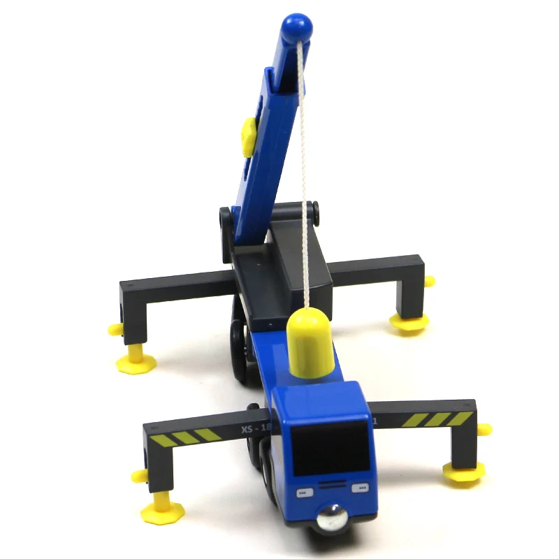 

Multifunctional Train Toy Set Accessories Mini Crane Truck Toy Vheicles Kids Toy Compatible with Wooden Tracks Railway kids gift