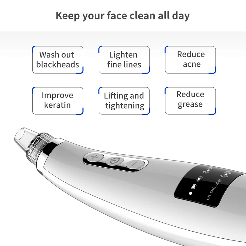 Черное очищающее средство от черных точек вакуумный уход за лицом для акне