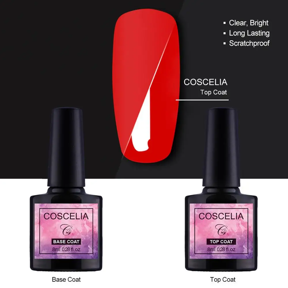 Верхнее и базовое пальто праймер 2 шт./компл. длительный 8 мл замачиваемый