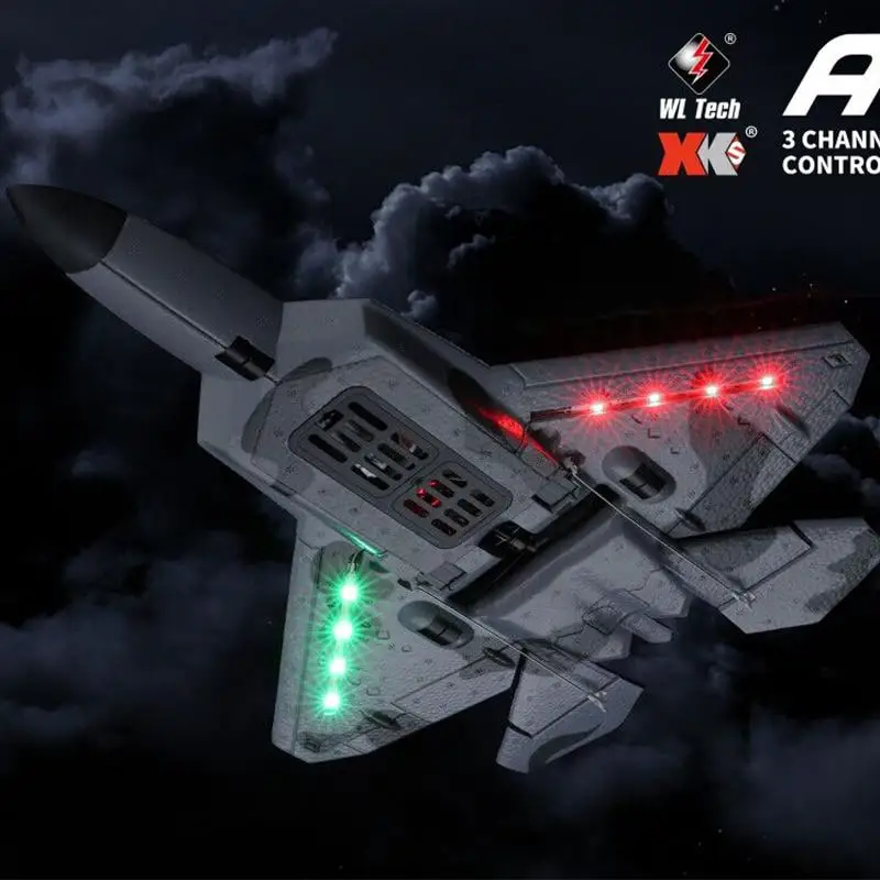 Wltoys Xk A180 F22 трехканальная камера 3d / 6g гироскоп с фиксированным крылом | Игрушки и